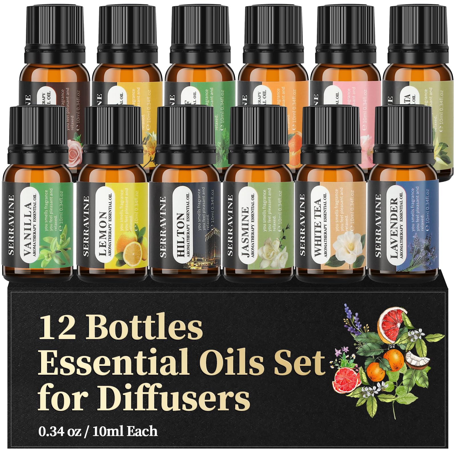 Amazon.com: Perfect for Diffusers – 12 Natural Essential Oils Set