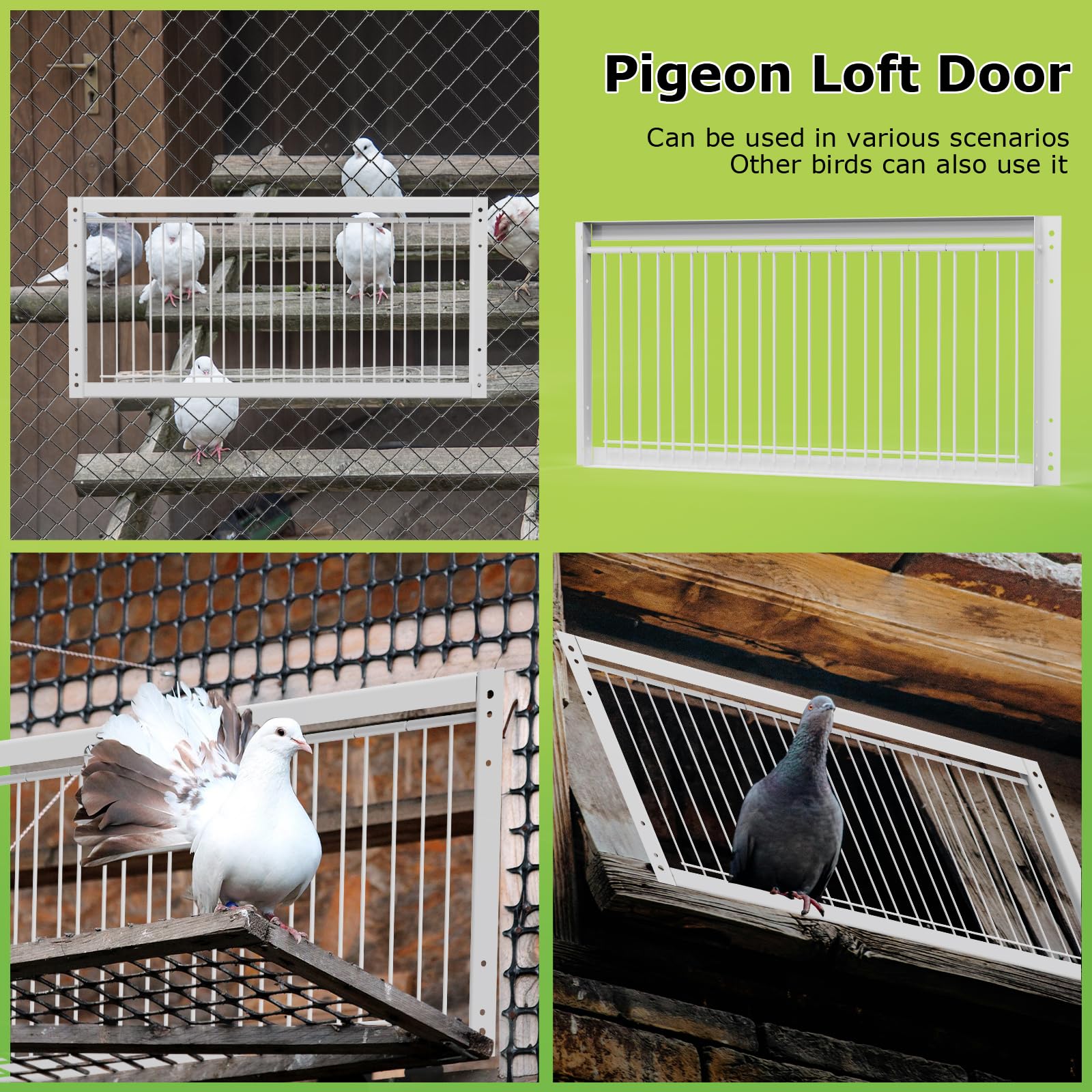 2 piezas trampa en T de 53cm para jaula de pájaros, puerta para palomas, jaula de hierro para pájaros, trampa en T, puerta de casa, alta resistencia, puerta de ventana unidireccional, puerta