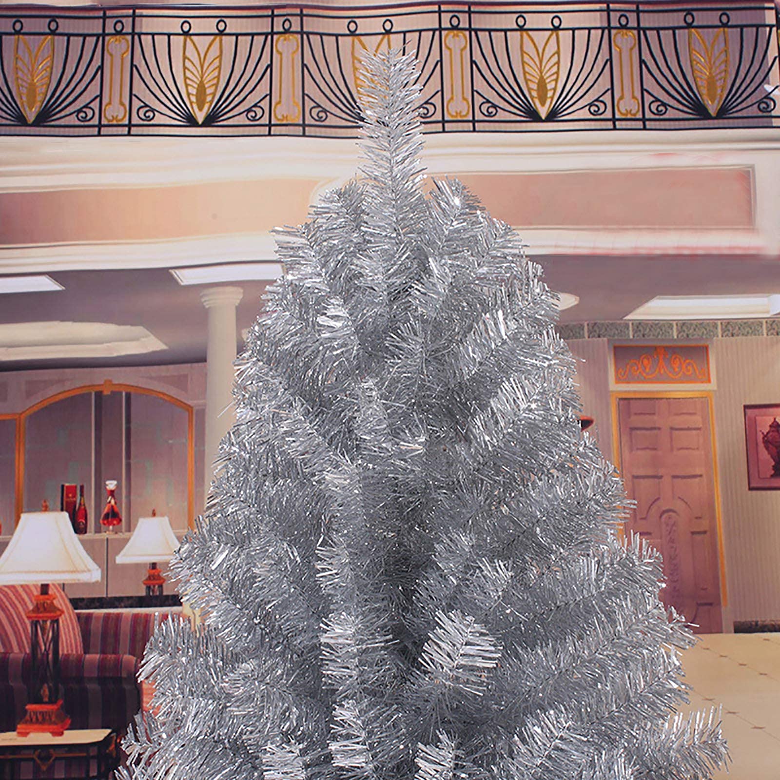 Amazon.co.jp: 5 フィート ブルー クリスマス ツリー、金属スタンド