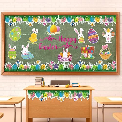 Miniatura 3 de Juego de 108 piezas de decoración para el aula del día de San Patricio, 72 piezas de recortes de trébol de trébol del día de San Patricio, 36 piezas