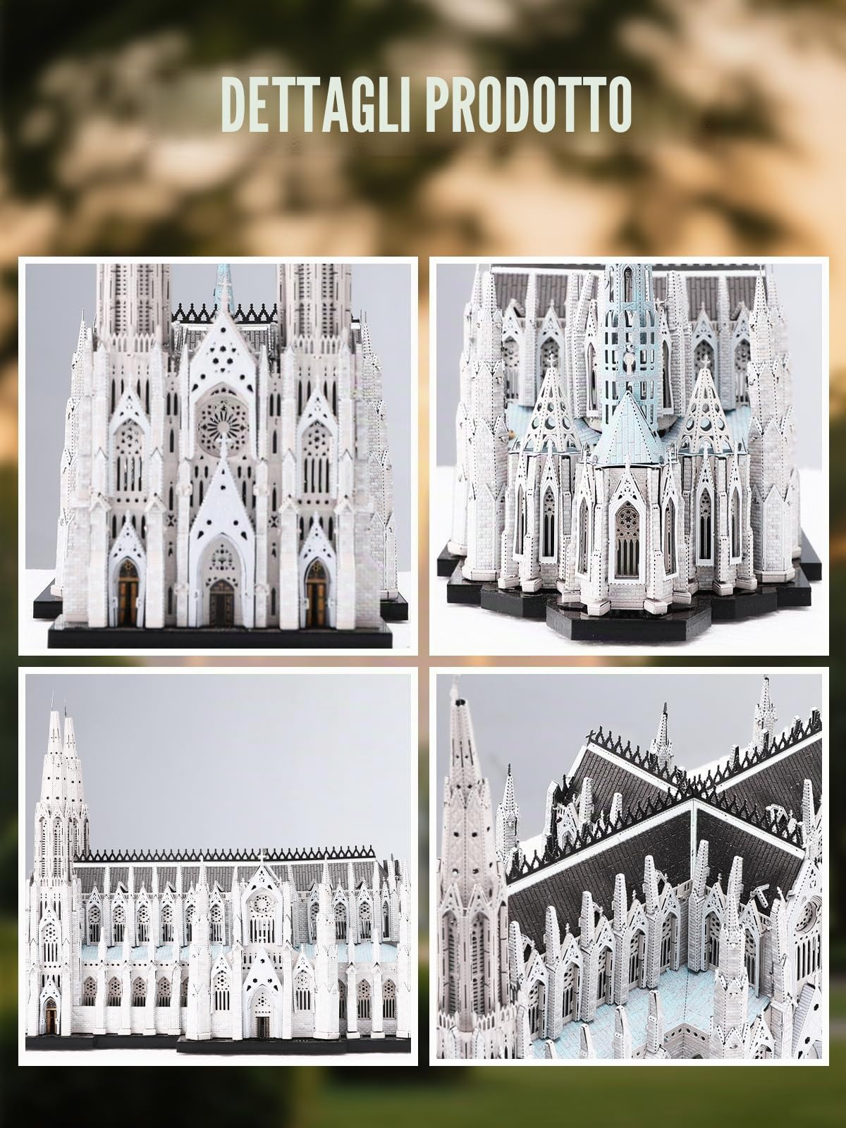 Piececool Metal Puzzle 3D Cattedrale di San Patrizio, modellini da Costruire 3D Metallo, Modellismoi per Acciaio Inossidabile