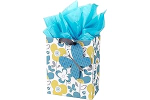 Hallmark 9" Medium Gift Bag with Tissue Paper Set for Birthdays, Bridal...