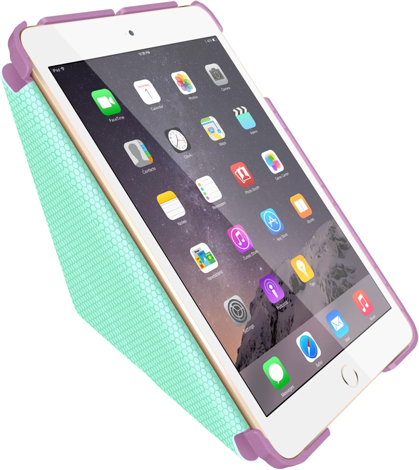iPad and Apple iPad Mini 2 Case, iPad Mini 3 Case Cover with rooCASE Origami Ultra Slim/Light Weight Smart Cover Auto Sleep/Wake Black/Gray