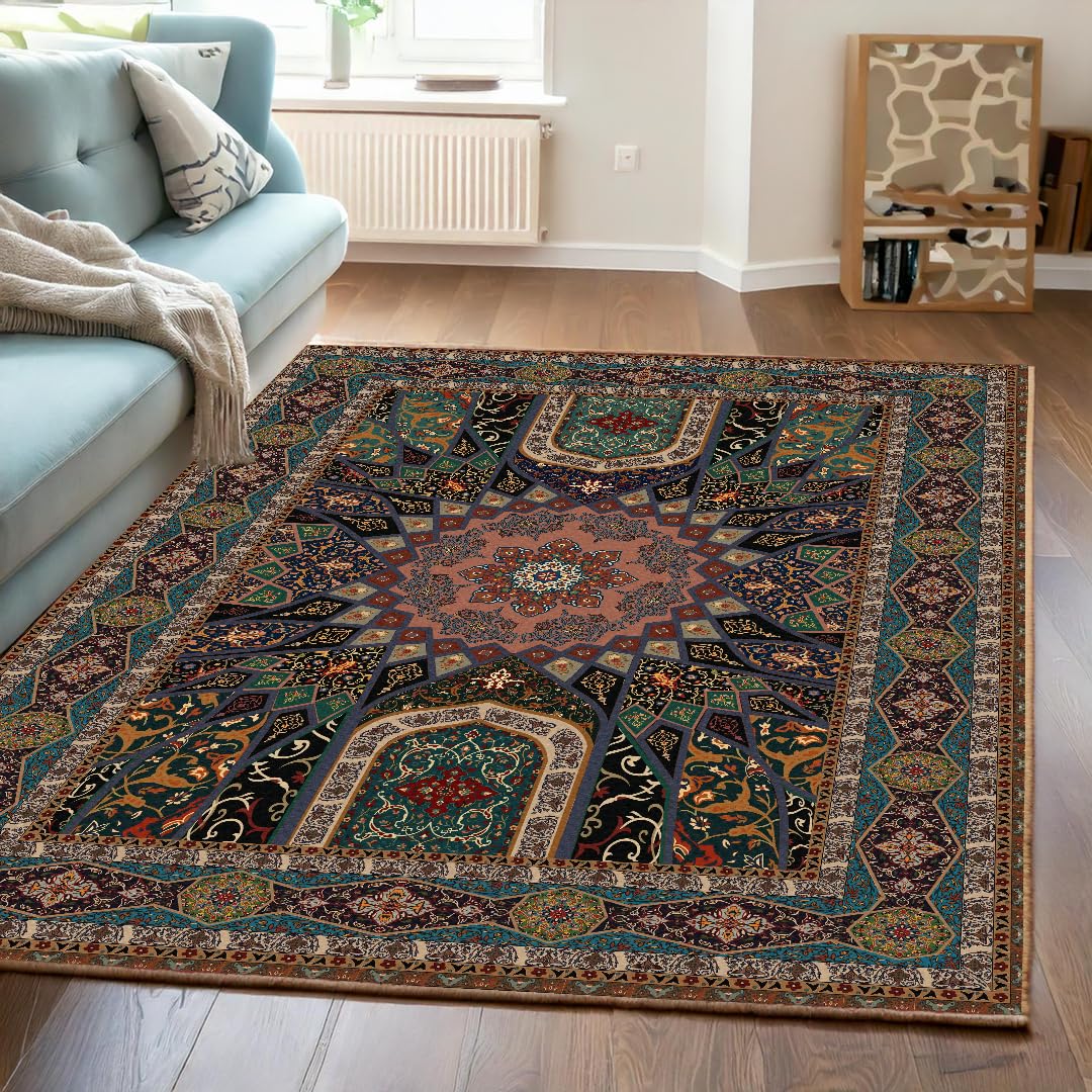 ishro home 3x5 Feet 3D Jet Multi Printed Carpet Rug Runner and Carpets for Bedroom/Living Area/Home with Anti Slip Backing (Panel Harmony, 3x5 fts)-image-30