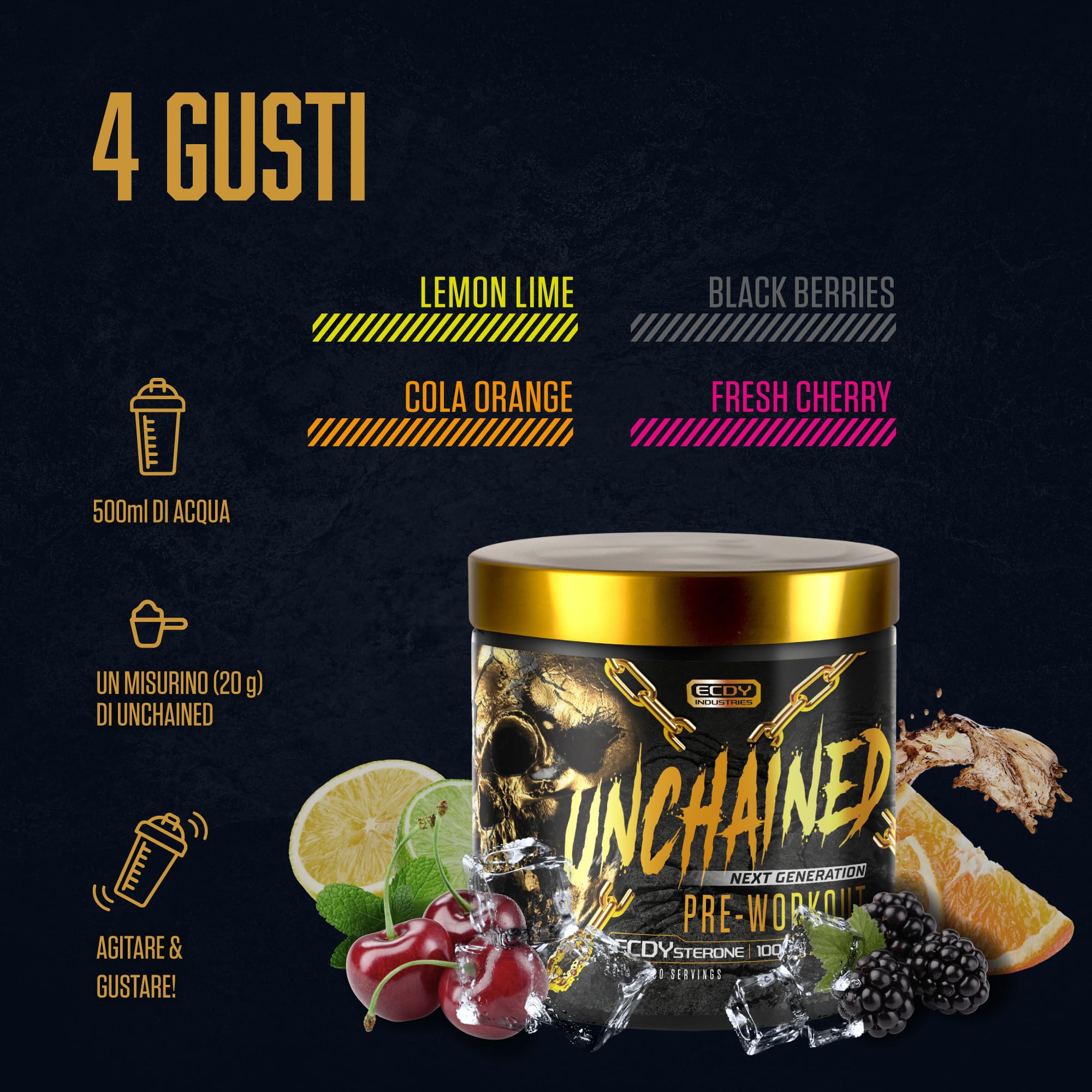 UNCHAINED® - Booster Pre-Allenamento Con Ecdysterone