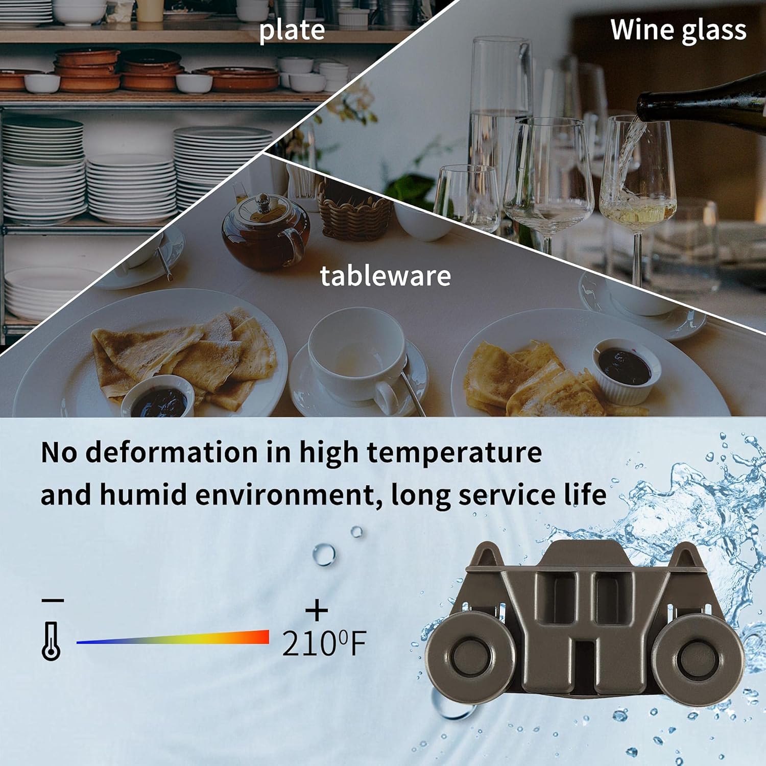 UPGRADED W10195416 (Packs of 4), Resistant to Rust Dishwasher Wheels