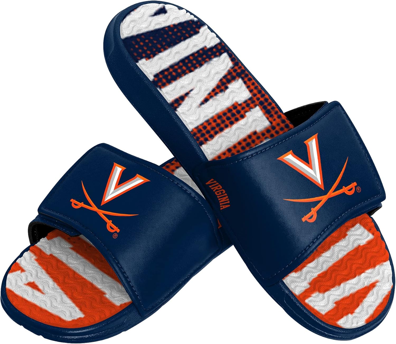 FOCO Virginia Cavaliers NCAA Mens Gradient Wordmark Gel Slide - XL