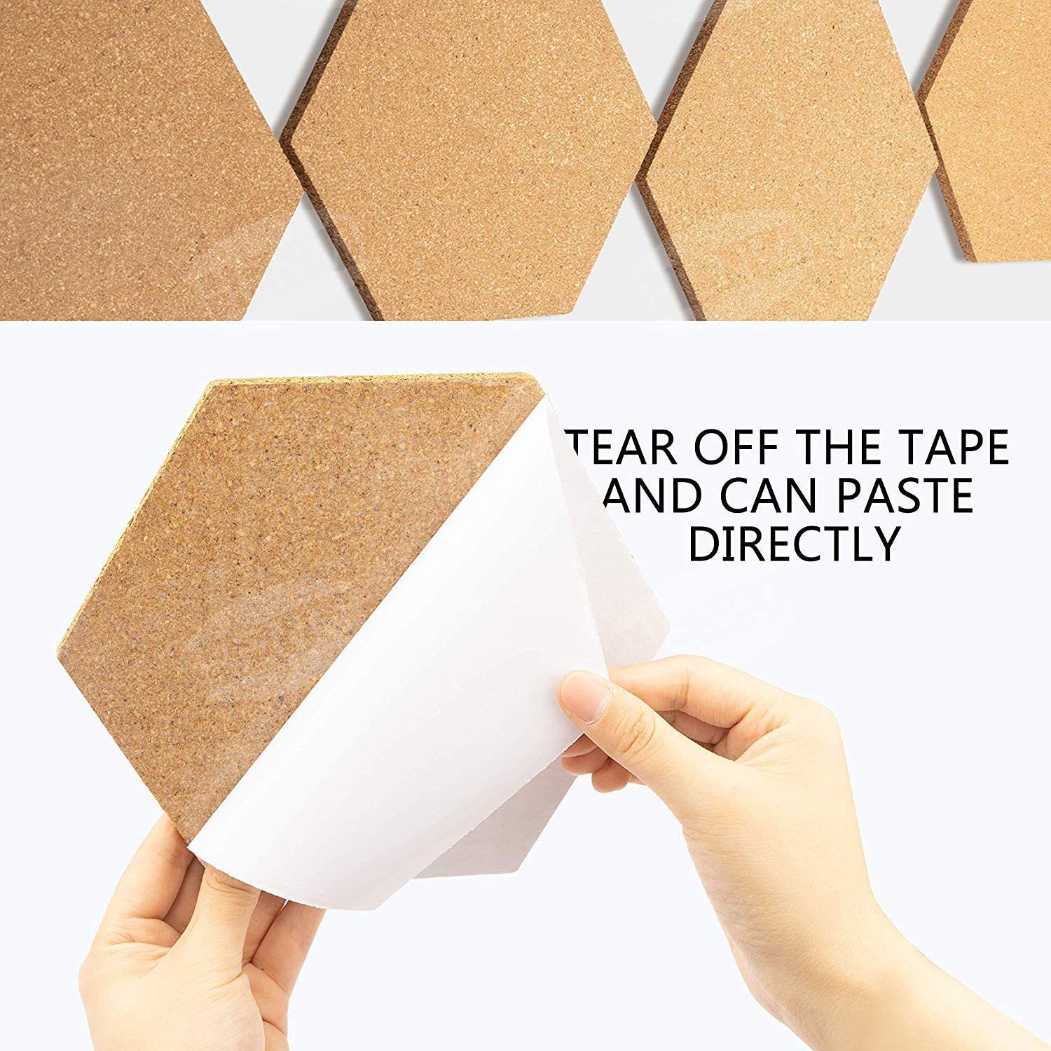 10 Tavole Di Sughero Esagonali Con Spilli - Lavagna Appunti Fai Da Te, Decorazione Parete - Foto 2