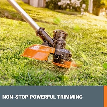 Worx Cordless String Trimmer, 13 Electric Weed Wacker with Auto Feed, 40V Lightweight Weed Eater with Dual-exit Cutting Head, 2 Batteries & Charger Included, WG183