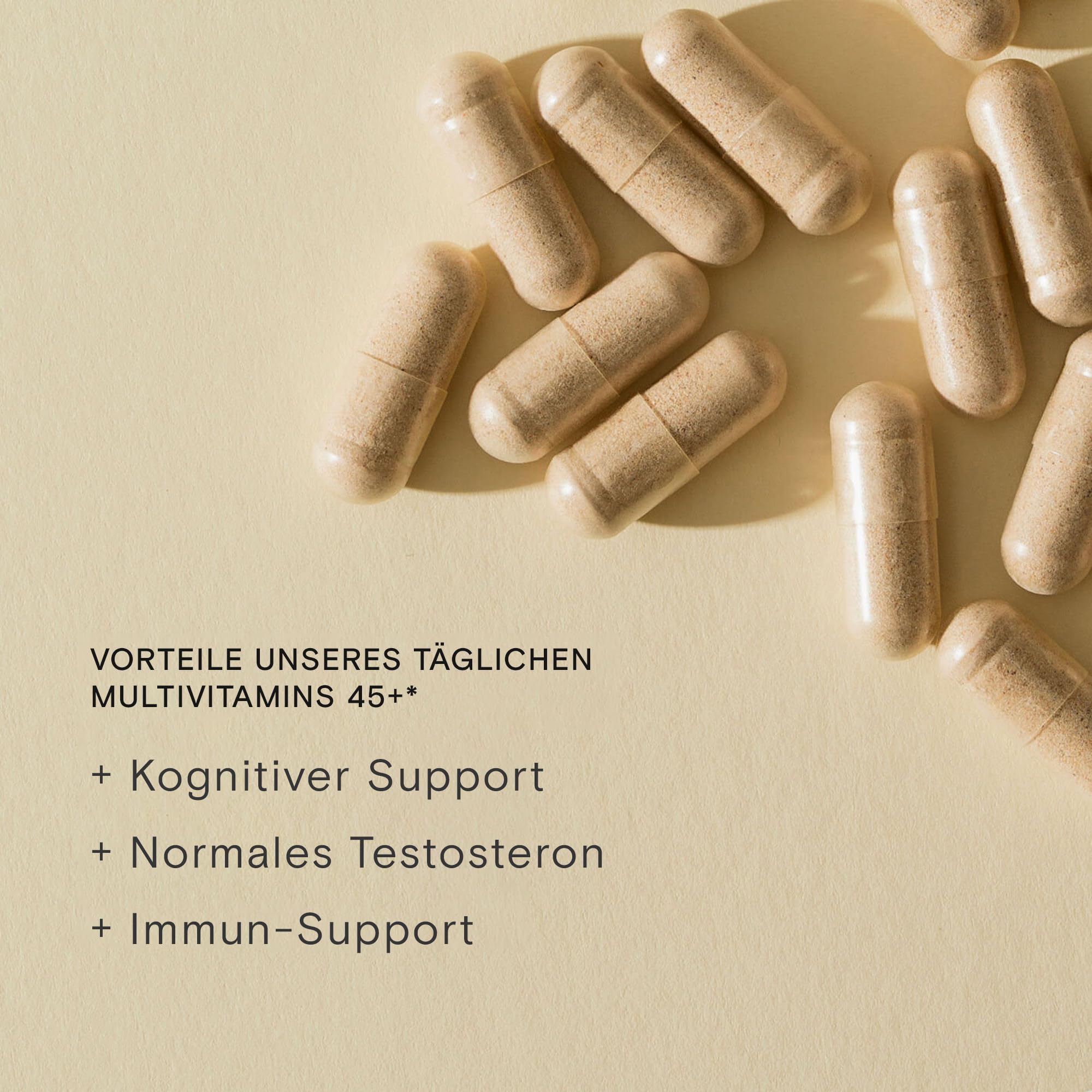 WILD NUTRITION ​​Food-Grown Daily Nutrient Men’s 45+, Vorrat für 1 Monat | Multivitamin für Männer ab 45, Zink, Selen und Magnesium, zur Unterstützung von Muskeln, Knochen und Immunsystem, 60 Kapseln