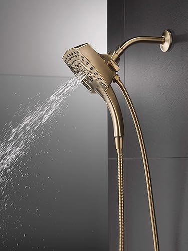 Miniatura 27 de Delta Faucet 5-Spray In2ition - Cabezal de ducha doble con rociador de mano, cabezal de ducha cromado con manguera, cabezales de ducha, acoplamiento
