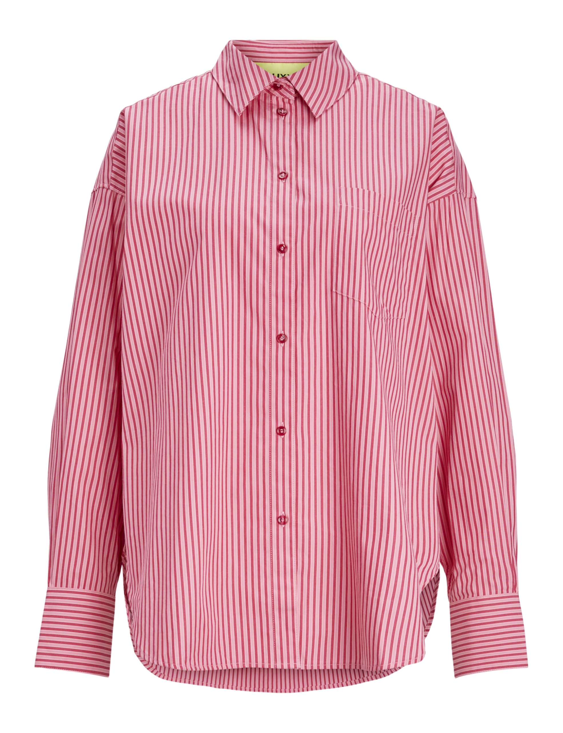 JJXX Womens Jxjamie Ls Relaxed Poplin Noos Shirt, Cerise/Stripes:Stripe, S UK