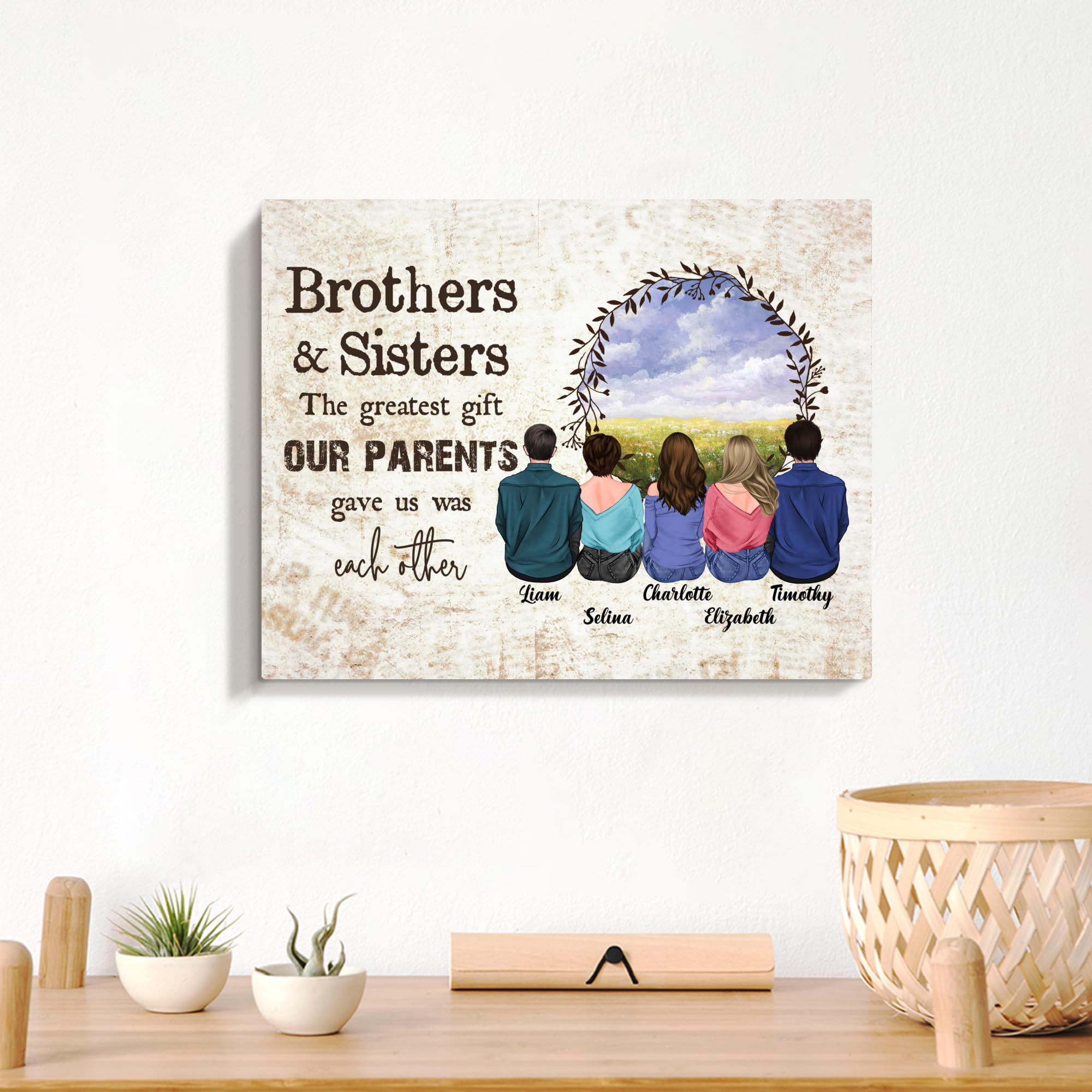 Amazon.com: GOSSBY Personalized Custom Canvas (2 Brothers And 3