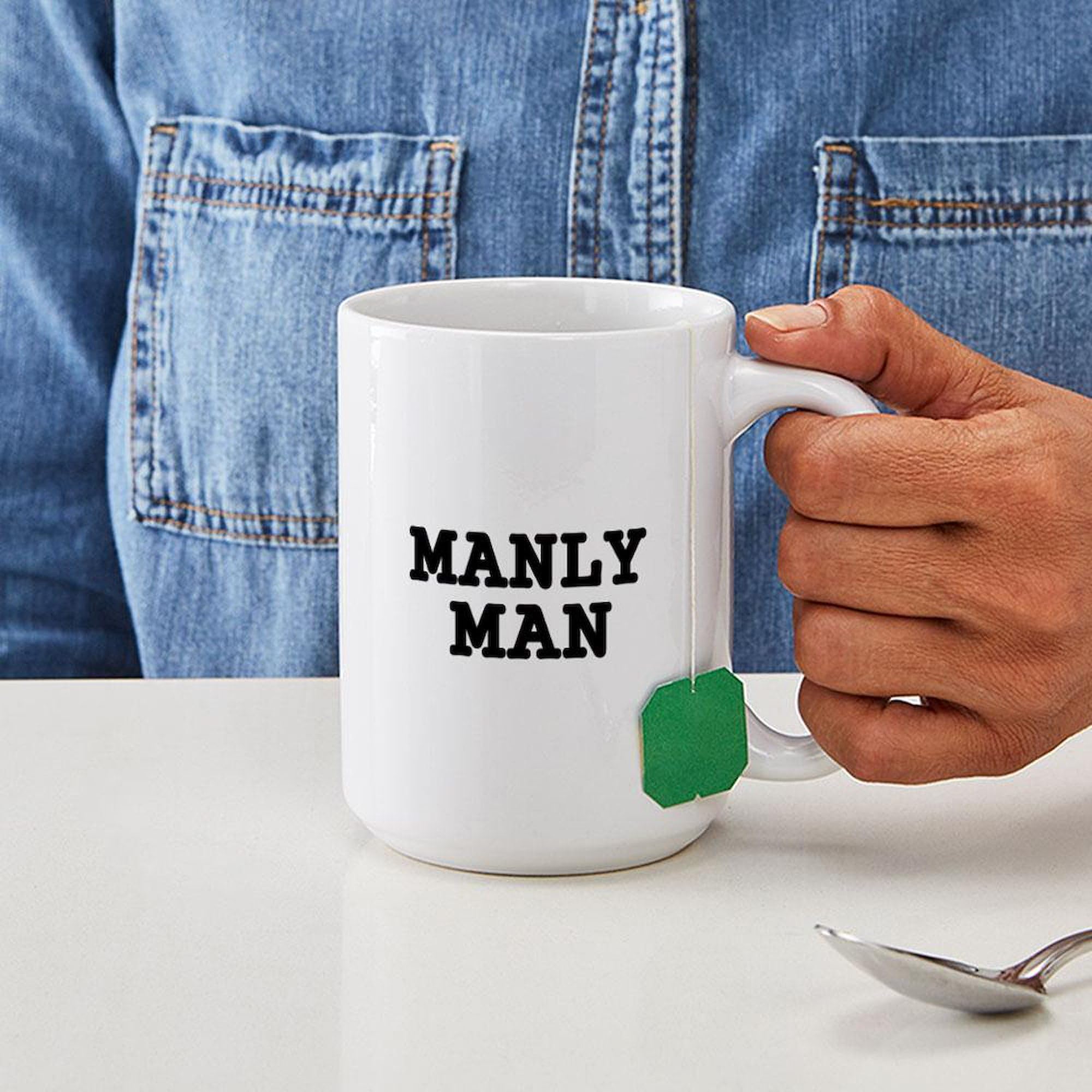 Amazon.com | CafePress MANLY MAN Mug 15 oz (444 ml) Ceramic Coffee
