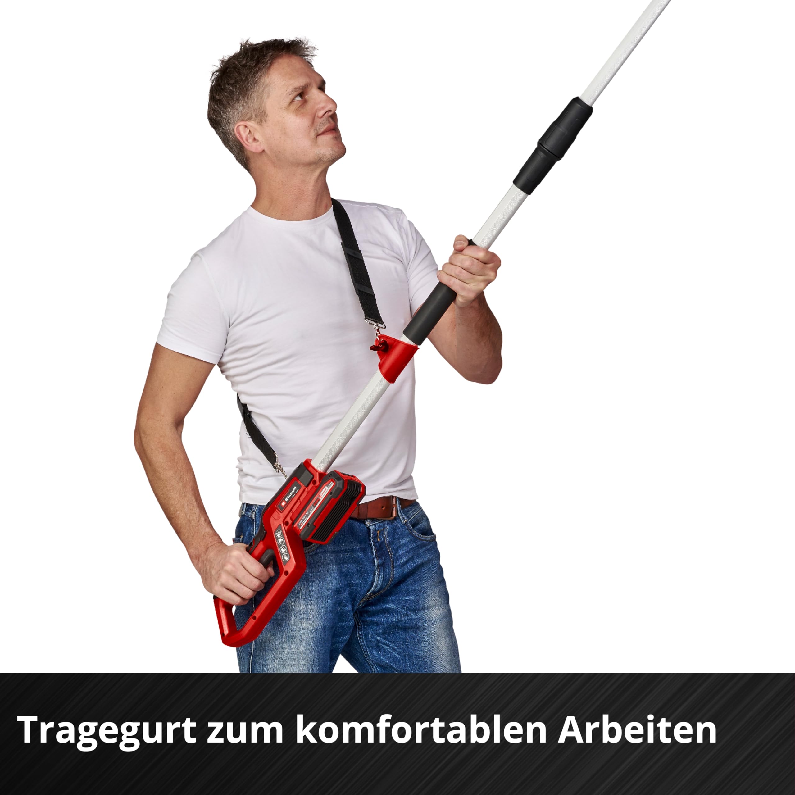 Einhell Akku-Hochentaster GC-LC 18/20 Li T-Solo Power X-Change (Li-Ion, 18 V, 20 cm Schwertlänge, Motorkopf mit 30° Neigung, Verlängerungsstange, Metallgetriebe, ohne Akku und Ladegerät)