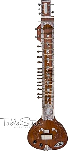 Miniatura 2 de No. 1 Sitar en Tienda - Cítara eléctrica Maharaja Musicals, Studio Edition, excelente acústica, controles de volumen y tono con pastilla,