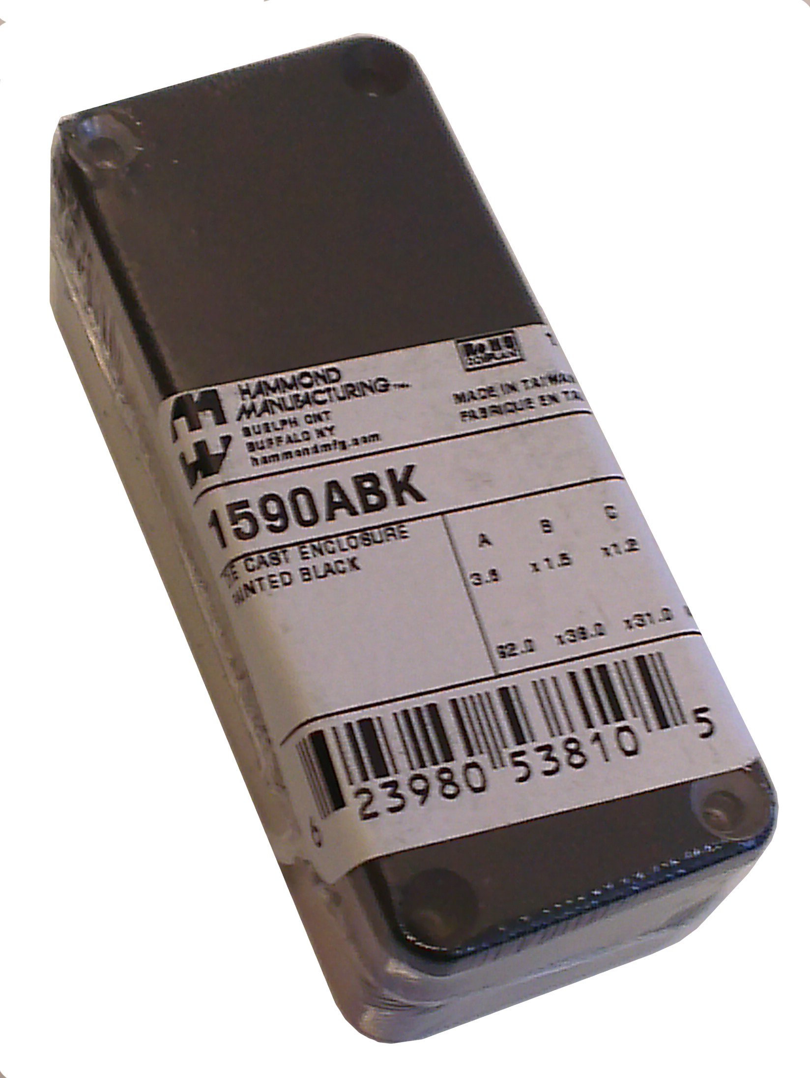 Hammond Electronics 1590ABK Universal-Gehäuse Aluminium Druckguss Schwarz 1 St.