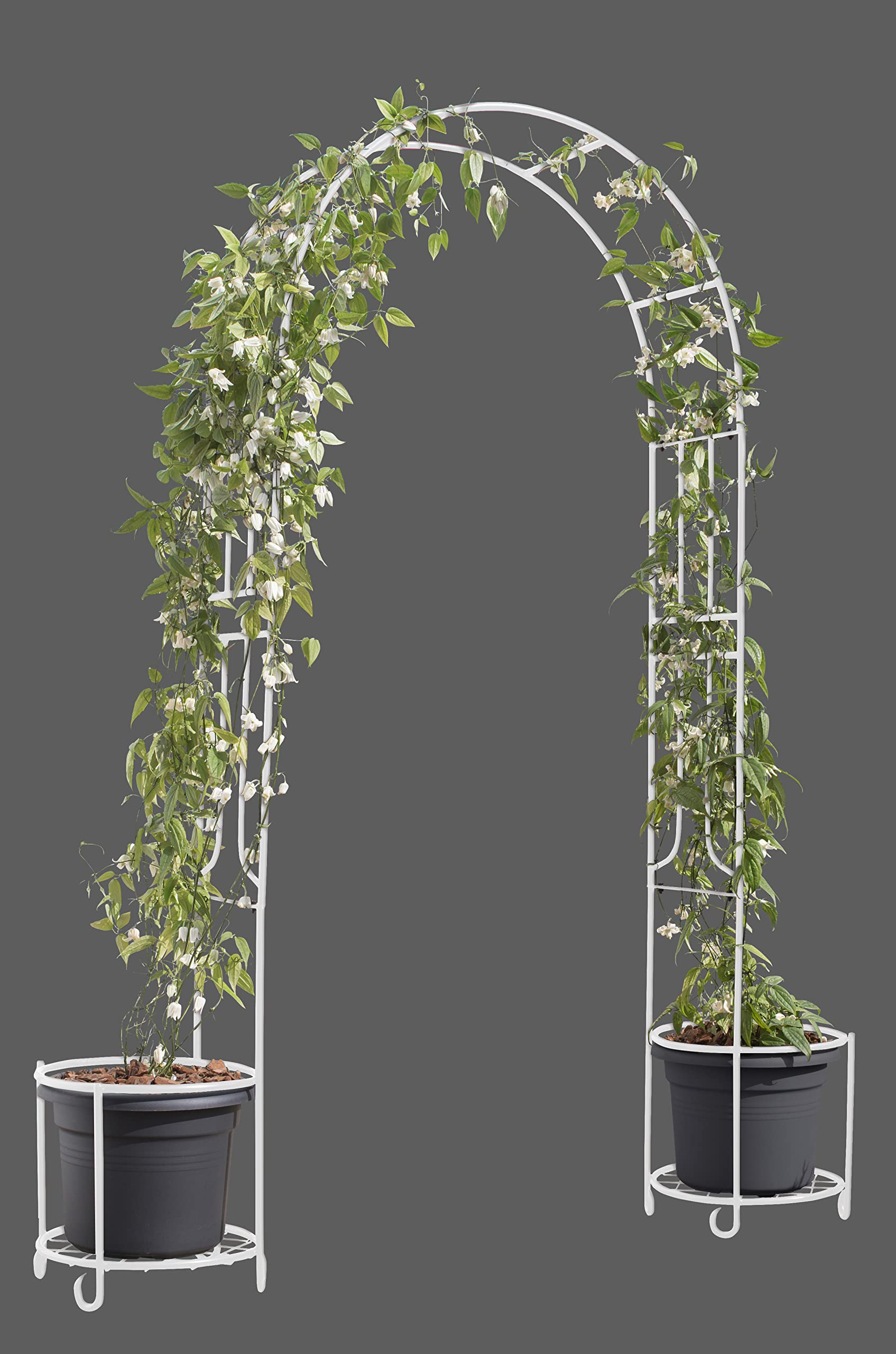 Takasho Metal Urban Arch with Planter Stand for Garden Patio Terrace Balcony (White) (B0B6D48LK8) Amazon Price History, Amazon Price Tracker