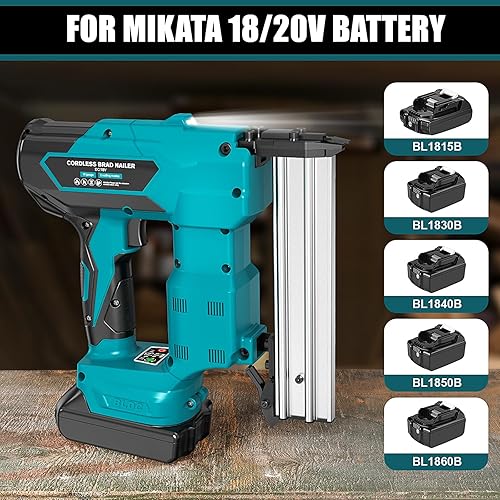 Miniatura 5 de Clavadora inalámbrica para batería Makita de iones de litio de 18 V, pistola eléctrica de clavos para madera de 18 GA, motor sin escobillas, 2