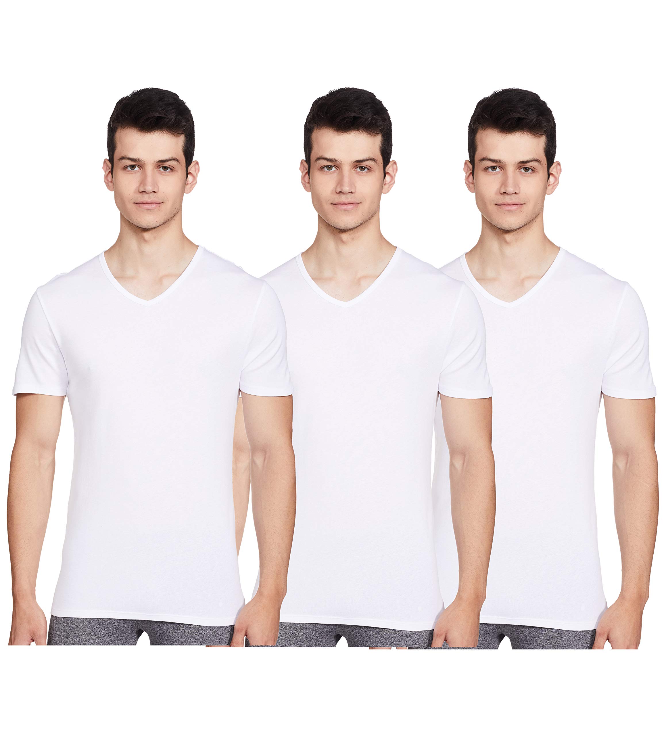 marks & spencer 3pk Pure Cotton V-Neck T-Shirt Vests-picture-55