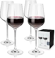 Vista 12 de Viski Reserve Inez Copas de vino burdeos, copas de vino tinto transparentes para bodas, aniversarios, regalos de cumpleaños para mujeres y hombres