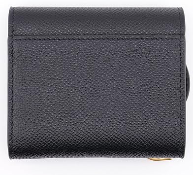 Wrapped/Set Dior Dior Saddle S5652CBAA_M900 Lotus Wallet Coin Purse Trifold Compact Charm Black