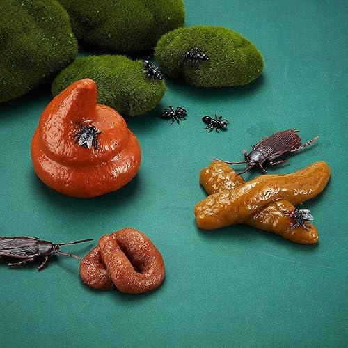 Vista 10 de Boao 8 piezas de caca falsa realista de perro de caca falsa para adultos, broma práctica para Halloween, día de los inocentes, suministros de fiesta