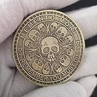 Vista 5 de Moneda de Desafío Memento Mori: Eleva Tu Práctica Estoica Diaria con Medallón Amor Fati - Un Regalo Perfecto de Estoicismo y Token de Metal EDC