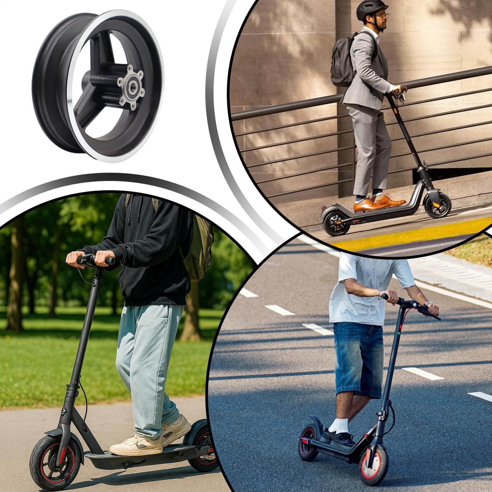 Pneu pour trottinette électrique - Design tout-terrain sans chambre à air