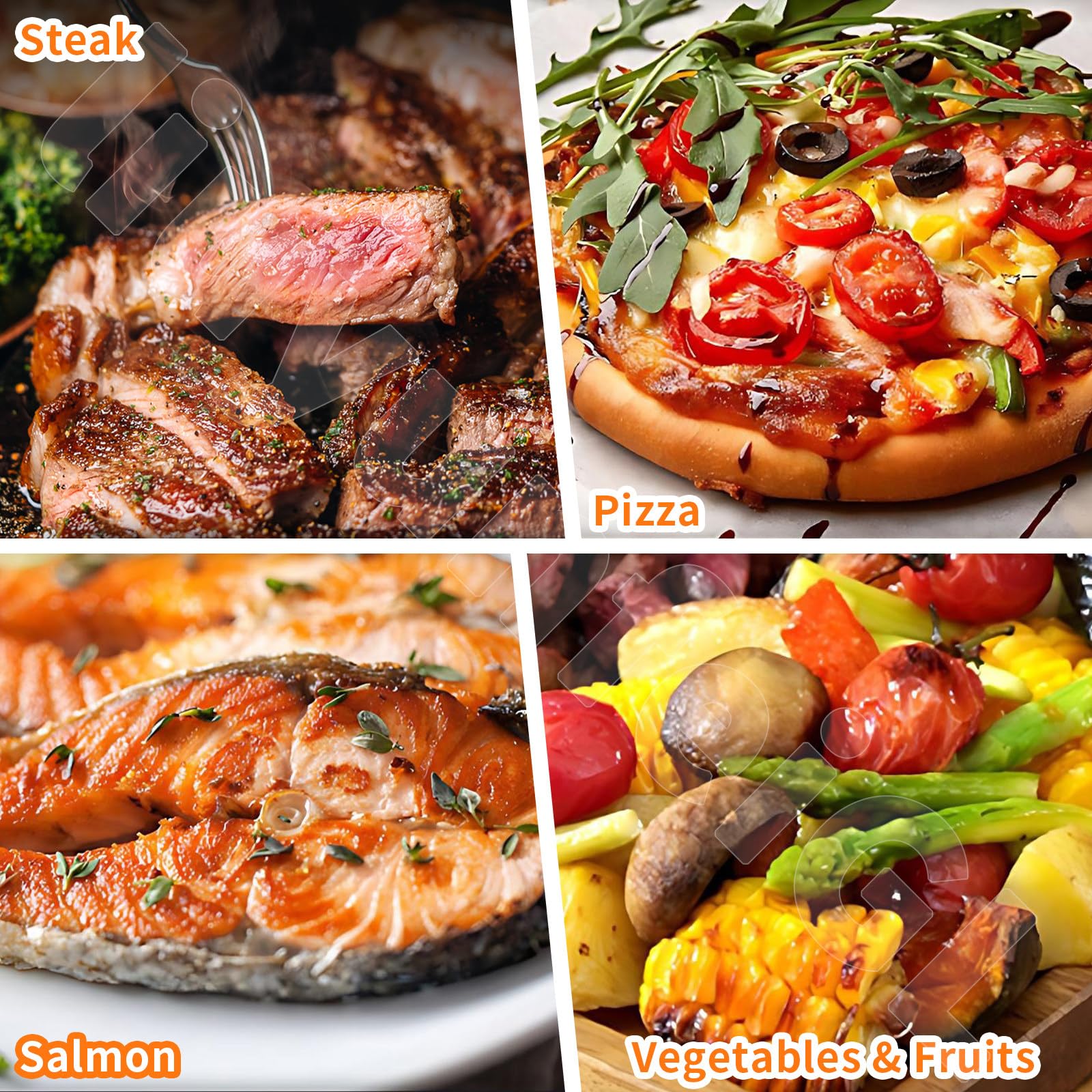 Elektryczny grill na podczerwień do steków 1700W/3400W, grill wewnętrzny do 800°C, bezdymny piekarnik blatowy, dla wołowiny i warzyw w jakości steakhouse 1700W-10Shelf