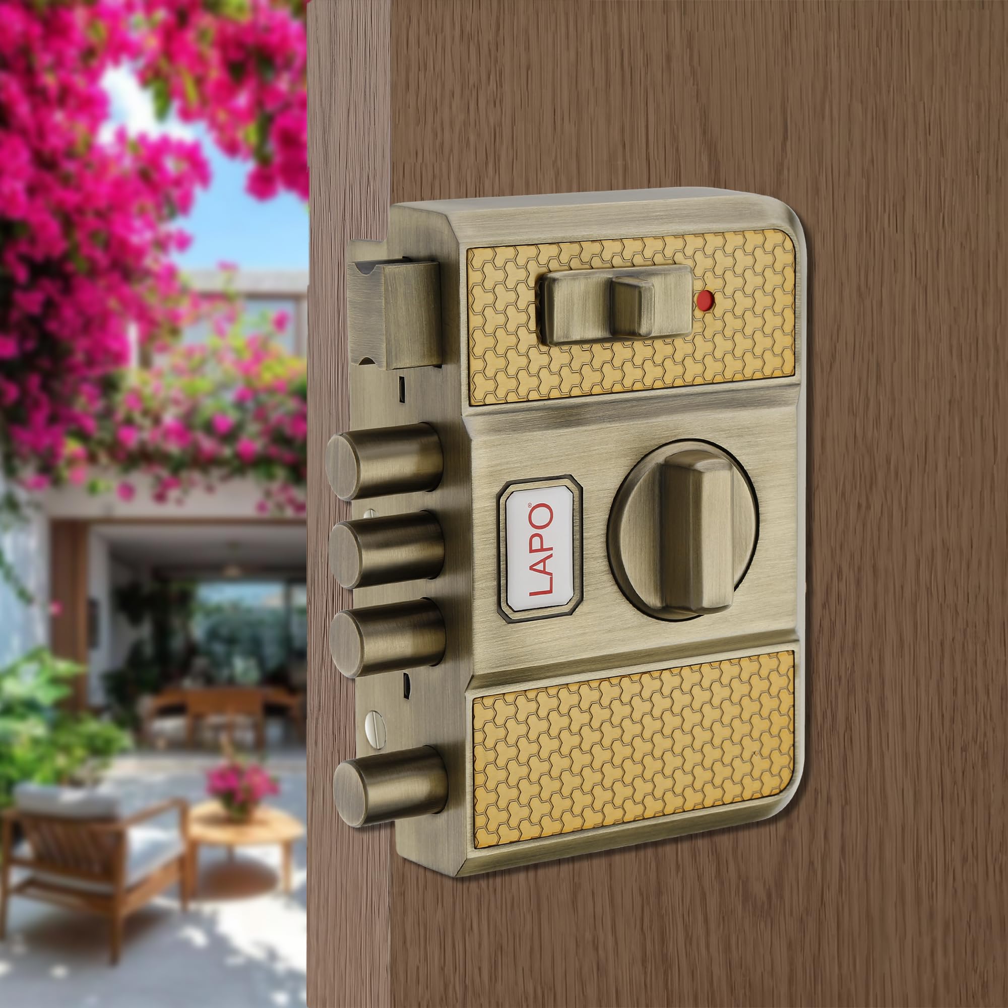 LAPO Rim Lock, Applicable to Main & Safety Doors, TwinPin Extreme Dead Bolt Lock, Suitable for Single, Sliding & Gate Doors, Black Finish, 3 Keys, Reversible Knob, 3 Years Warranty — Amazon image 16