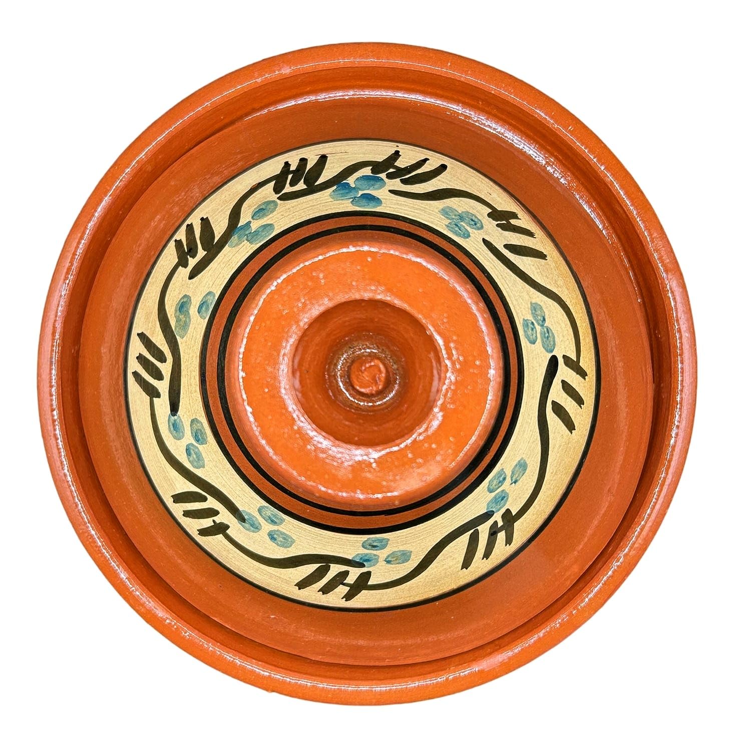 Tajine XL 35 cm in Terracotta Dipinta a Mano – Pentola Tradizionale Marocchina/Tunisina + Ebook Gratuito 3107251000