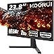 KOORUI ゲーミングモニター 24インチフルHD VA 非光沢 1ms 165Hz FPS, RTS向けDCI-P3, AdaptiveSync対応, 傾き調節, HDMI X2, DP, VESA, ブルーライト軽減 モニター 24E4
