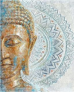 DIY Paint by Numbers Adult Buddha Aapxi Painting by Numbers Buddha Picture Painting by Numbers Adults Buddha Large DIY Oil Painting Kit for Beginners and Adults, Crease-Free Canvas Home Decor
