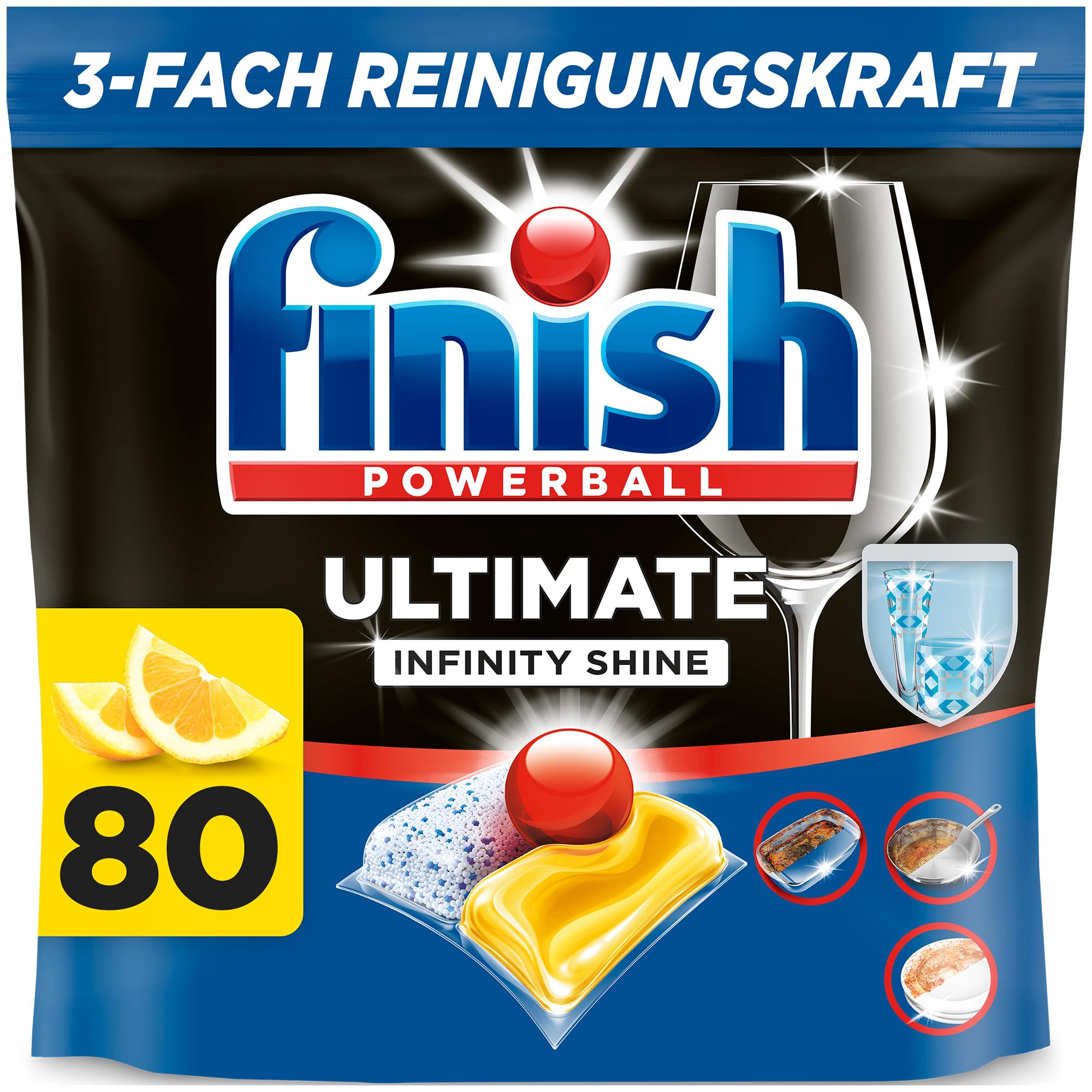 Finish Ultimate Infinity Shine Citrus Spülmaschinentabs Sparpack 80 Tabs