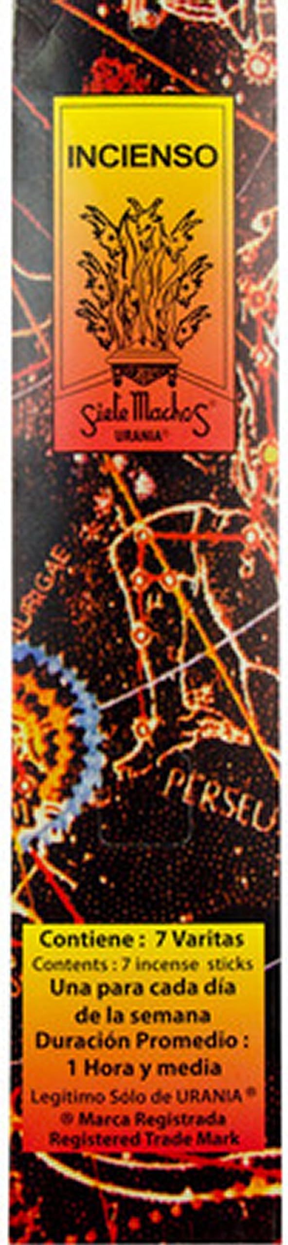 Urania Siete Machos Incense, 7 Count, 7 Pieces per Set, 1 Pack
