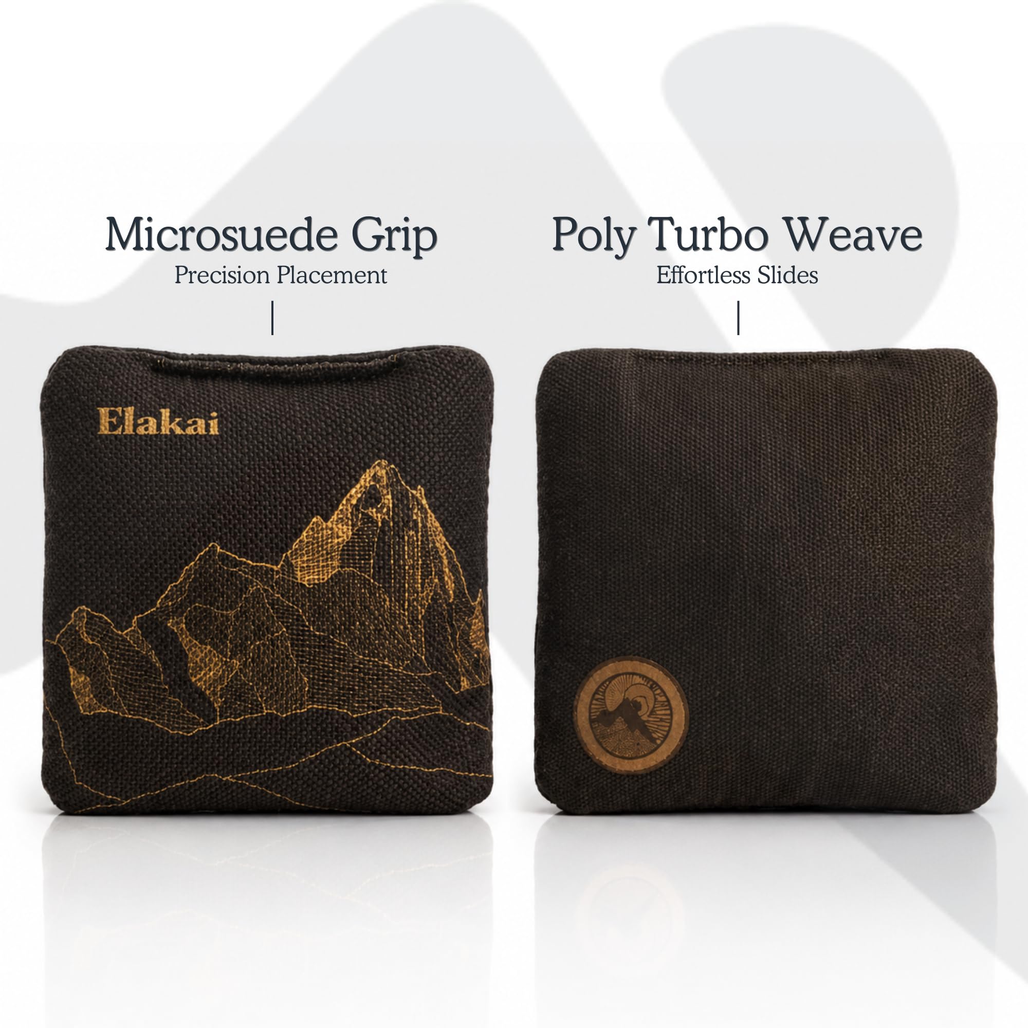 Elakai Cornhole Bags Allwetter-Taschen, doppelseitig, glatt, Größe und Gewicht, 4 Stück, 15,2 x 15,2 cm
