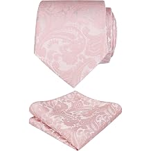 Alizeal Mens Paisley Floral Necktie Set Handkerchief | Woven Design Perfect for Weddings Banquets Business Formal Events