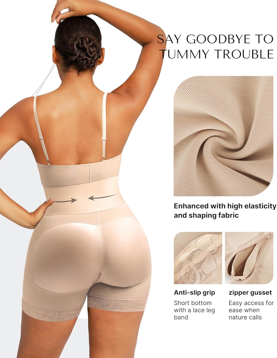 SHAPELLX Bodysuit for Women Tummy Control Shapewear Butt Lifter Deep V Neck Body Shaper Fajas Colombianas Sculpting Body Suit - Image 5