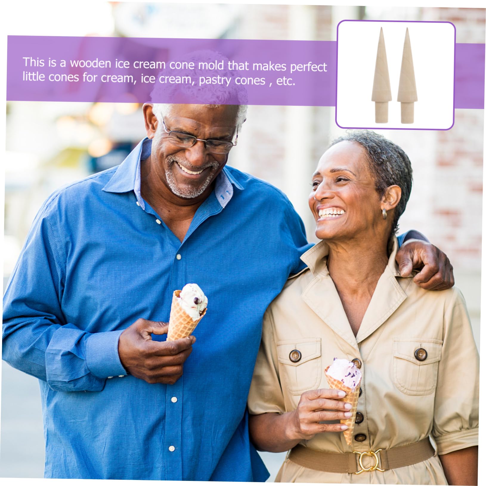 ABOOFAN 6pcs Waffle Cone Roller Ice Cream Horn Mold for Making Crisp Tuile Cookies Pizzelle Cones Safe Easy to Kitchen Cooking Tools