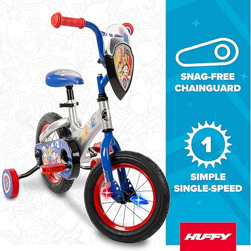 Vista 4 de Huffy - Bicicletas Paw Patrol para niños, tamaños 12/16 pulgadas (30/40 cm), para principiantes, múltiples diseños y opciones de color disponibles