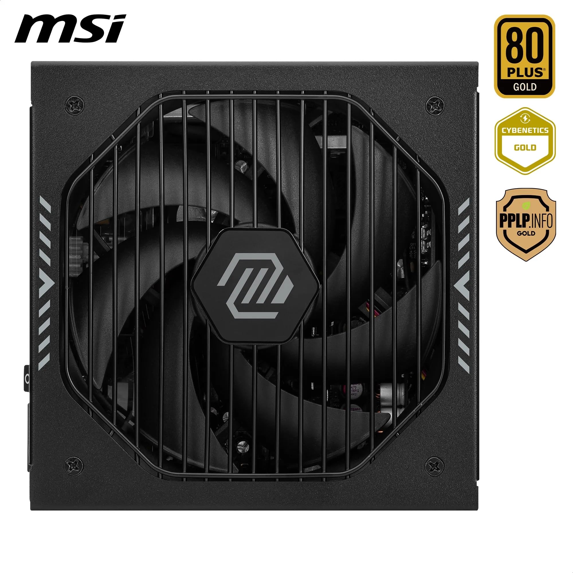 MSI MAG A1000GLS PCIE5 Alimentatore - 1000W, 80 PLUS Gold, compatibile ATX 3.1, supporto GPU PCIe 5.1, connettore 12V-2x6, connettore 12V-2x6 bicolore, PSU ATX, cavi modulari con guaina strutturata