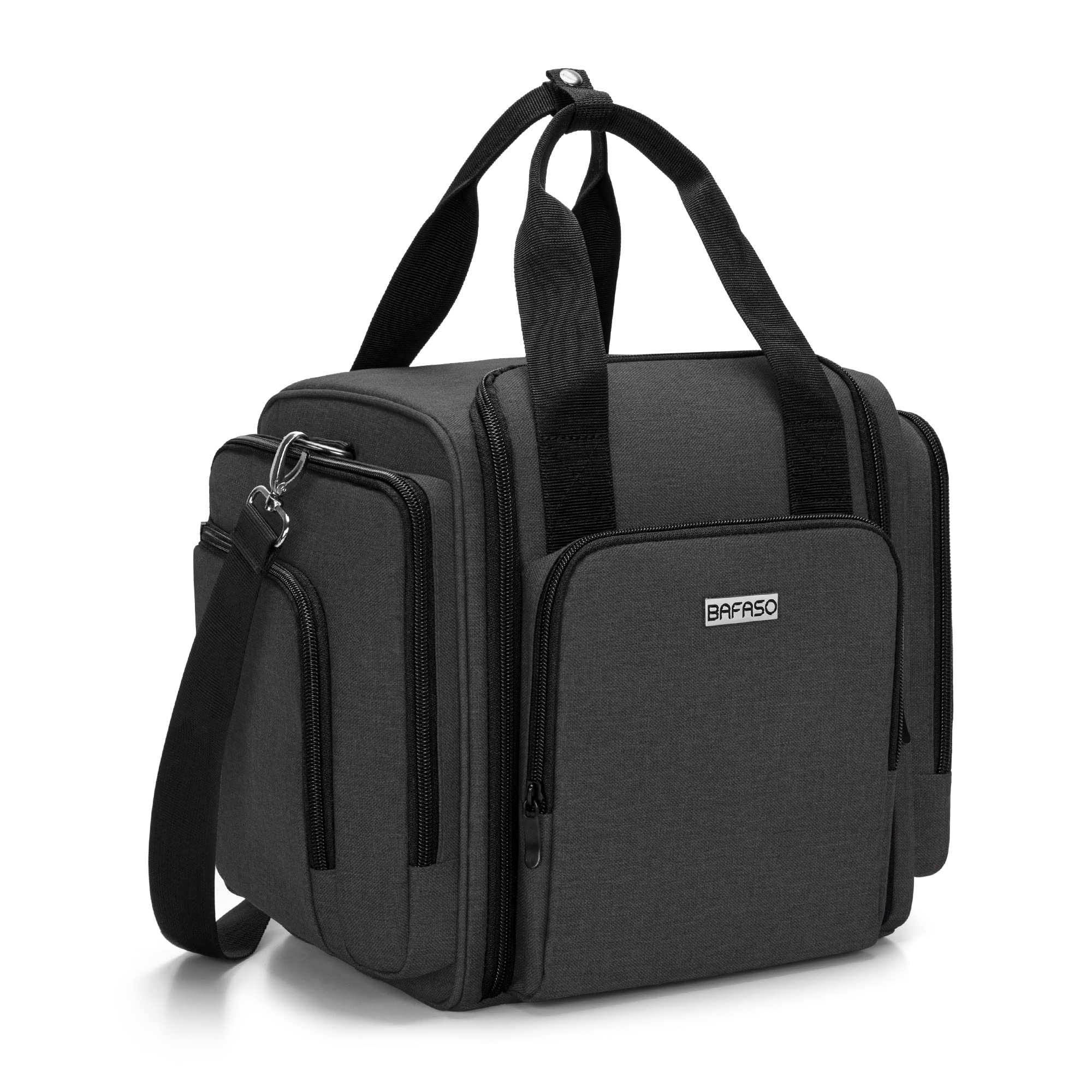 BAFASO Bolsa de Maquillaje de Viaje, Bolsa de Cosméticos 4 Estuches, Negro | Neceser Maquillaje con 4 Estuches Extraíbles, (Solo Bolsa)