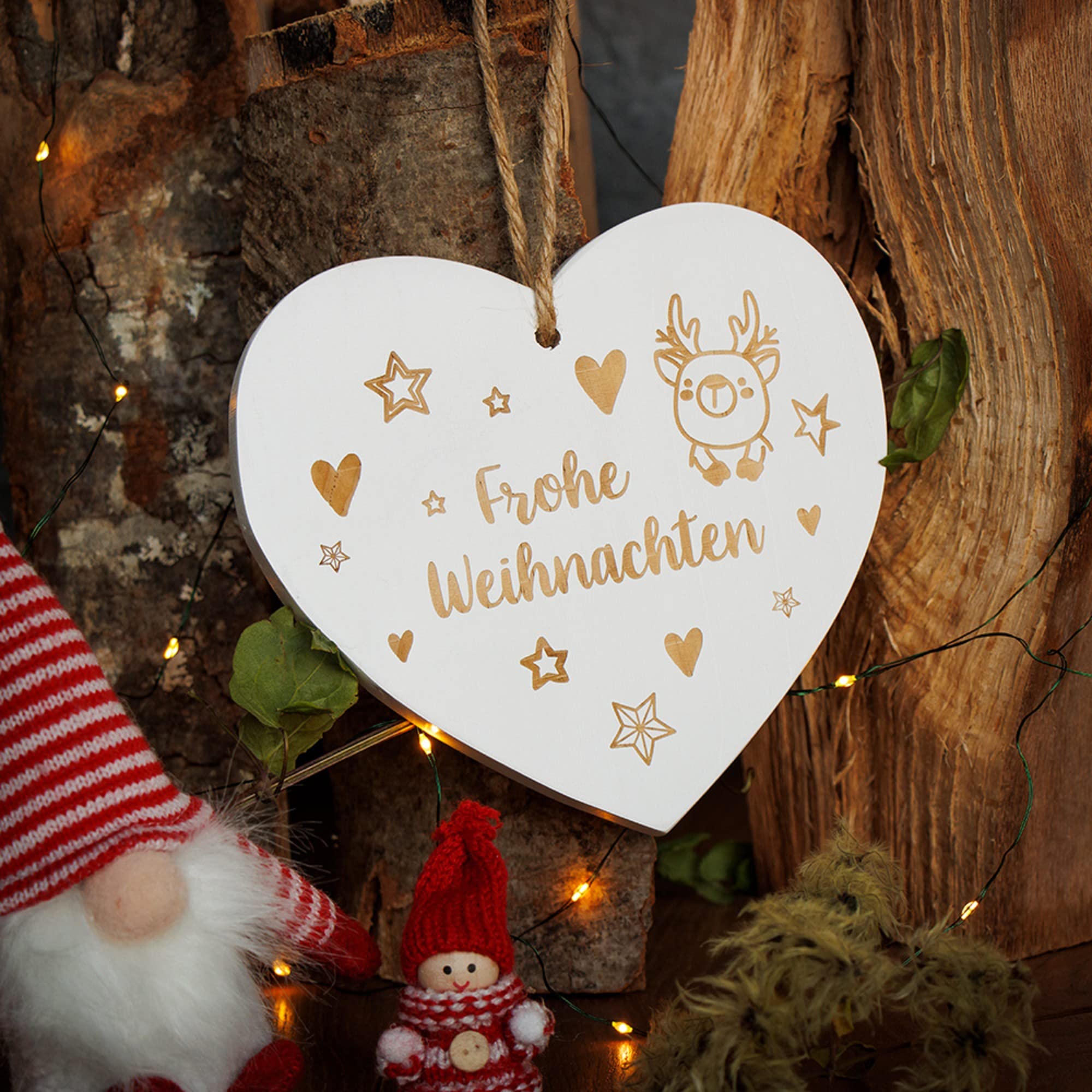 Spruchreif Cuore decorativo con incisione | cuore in legno con incisione | cuore con scritta | decorazione da parete | cuore | regalo di ringraziamento | migliore amica | BFF ha una fidanzata
