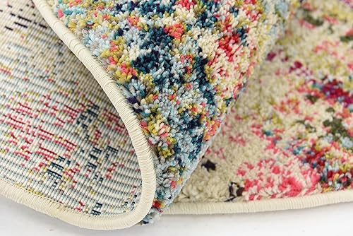 Miniatura 8 de Unique Loom Colección Monterey Tapete bohemio tribal de época con colores brillantes, Polipropileno, Multicolor