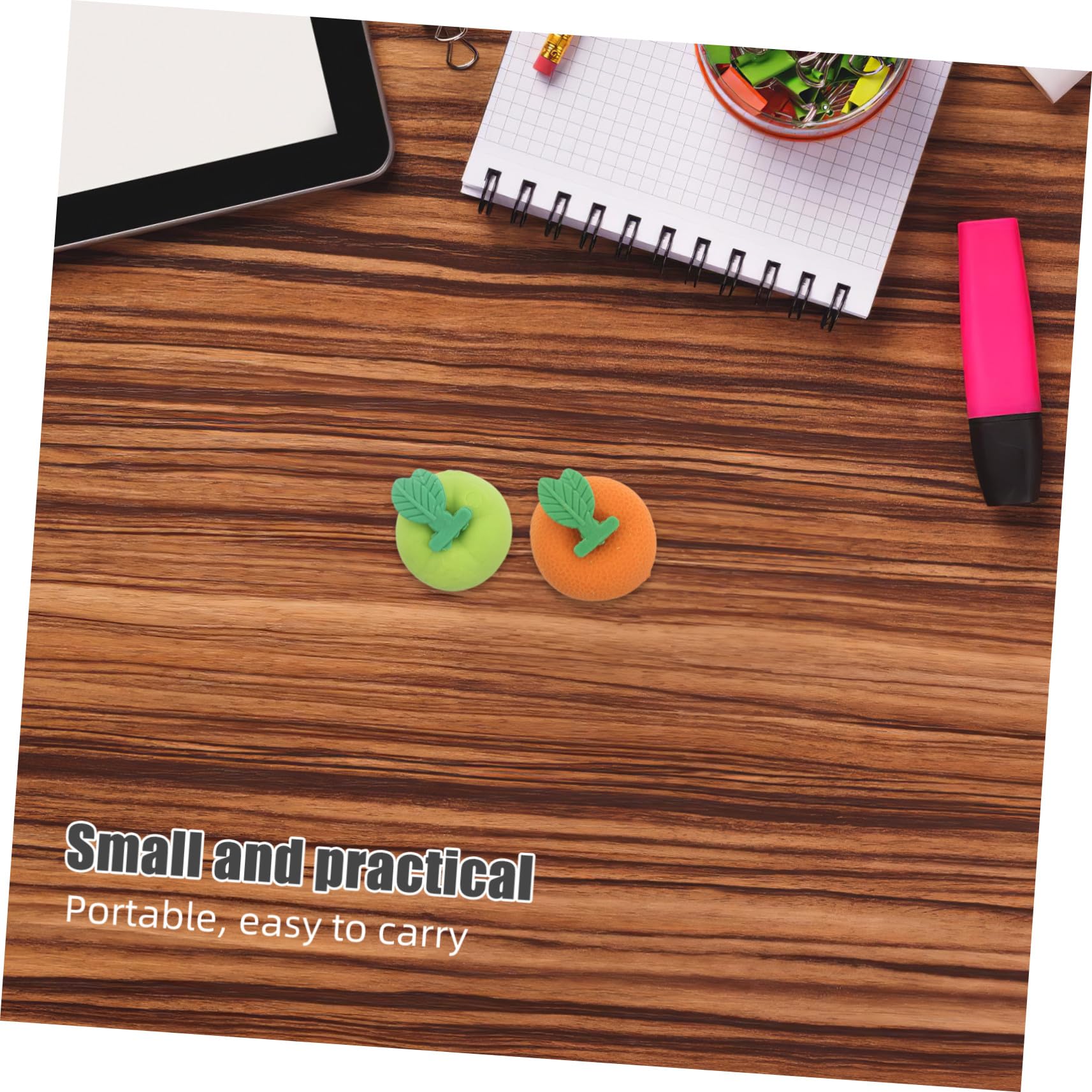 100 Stück Lebensmittel Radiergummis Für Schüler Radiergummis Mini Orangen Mini Apfel Dekorative Kleine Für