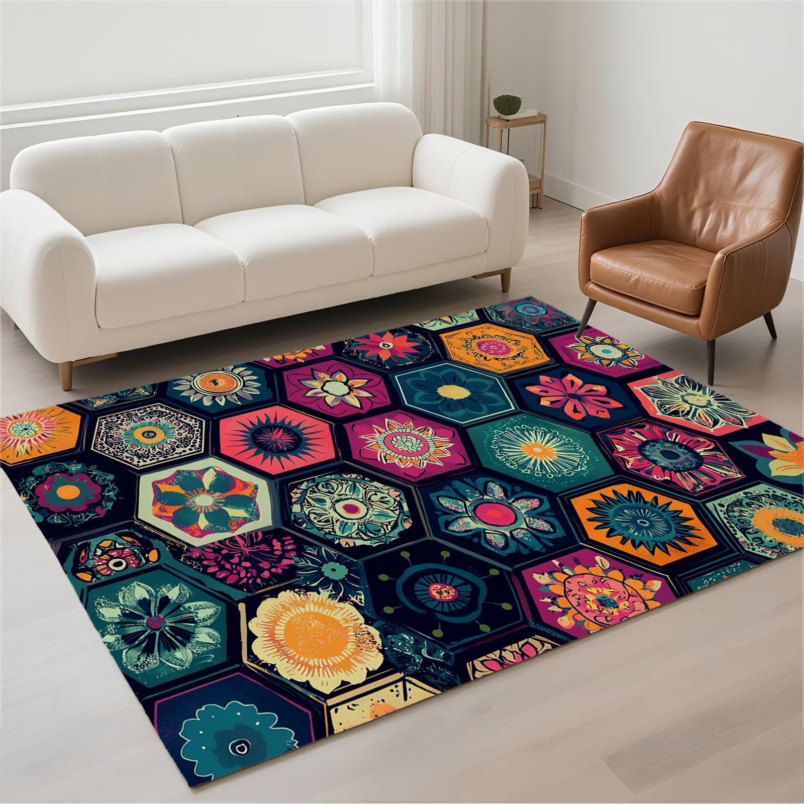 Tapis de salon 160x230cm moderne et lavable pour chambre 13-482