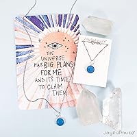 Vista 156 de Round Pendant Necklace, Natural Gemstones, Labradorite, Rainbow Moonstone, Crystal, Rose Quartz, Amethyst, Citrine, Sterling Silver, Handmade