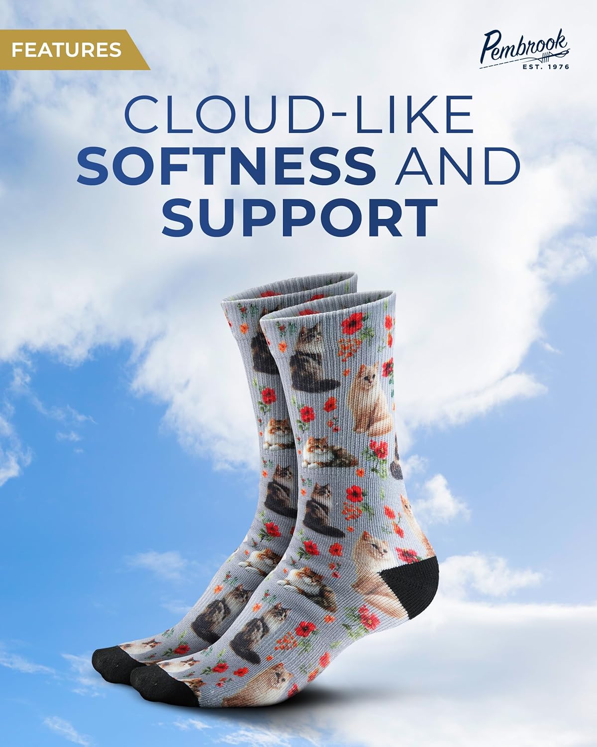 Pembrook Premium Diabetic Compression Crew Socks for Women - Running Socks, Short Compression Socks for Women - 2 Pairs - Image 3