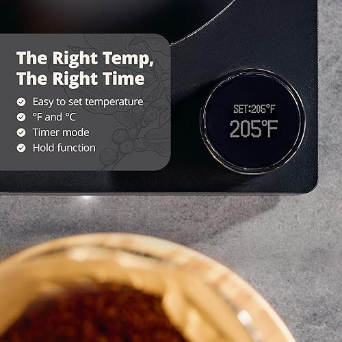 Miniatura 10 de Greater Goods Hervidor eléctrico de cuello de cisne, acero inoxidable de 1200 W con control de temperatura de precisión, hervir rápido, sin BPA,